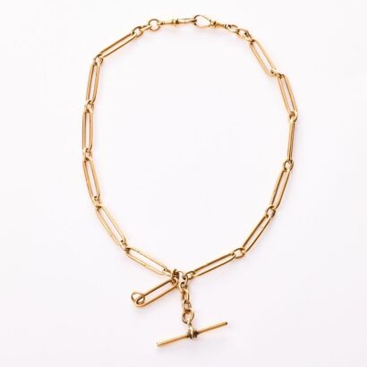 15ct Yellow Gold, Antique, 40cm Fob Chain, circa 1902