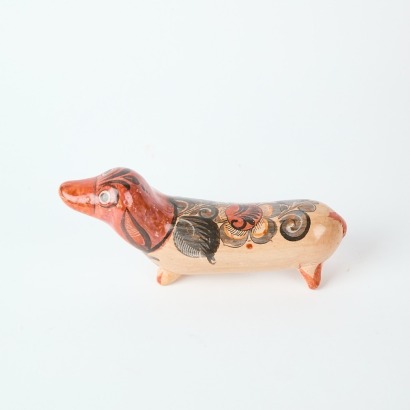 A Vintage Mexican Folk Art Tonala Daschund