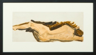 Reclining Nude 2 Oil on Board, Mid Century School of Art c. 1960