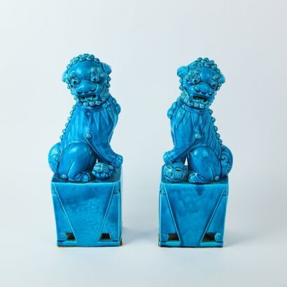 A Pair of Vintage Temple Dogs