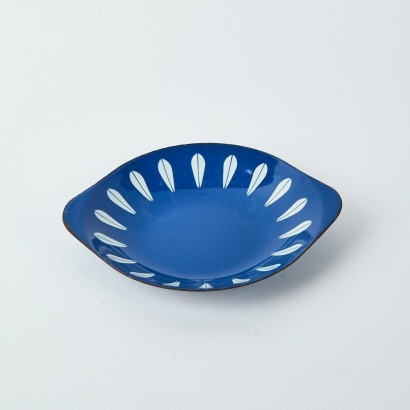 A Cathrineholm Dish in Navy Blue Enamel