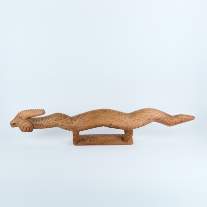 A Large Carved Lizard, Papua New Guinea