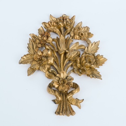 An Italian Floral Wall Plaque Giovacchi Marchelli Euromarchi. c. 1950s