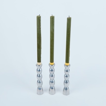 A Trio of Bobbin Aluminum Candle Holders