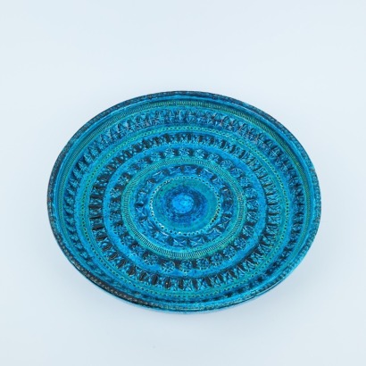 A Mid-Century Italian Rimini Blue Pottery Bowl by Aldo Londi For Bitossi