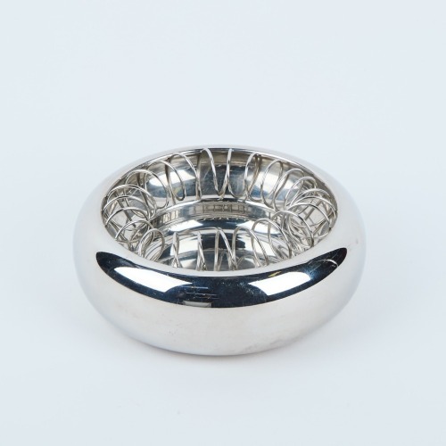 An Alessi Achille Castiglioni Spirale Inox Ashtray