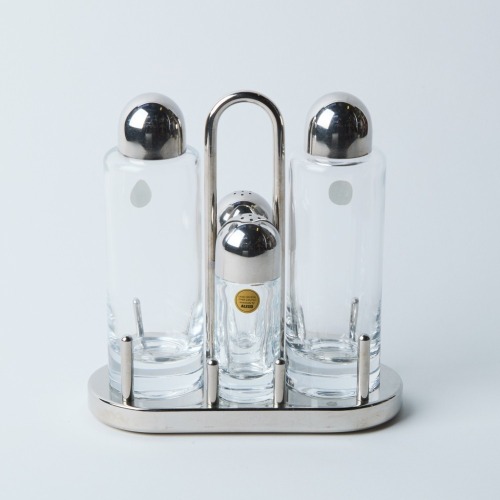 An Oil Vinegar Cruet Set by Ettore Sottsass For Alessi 1989