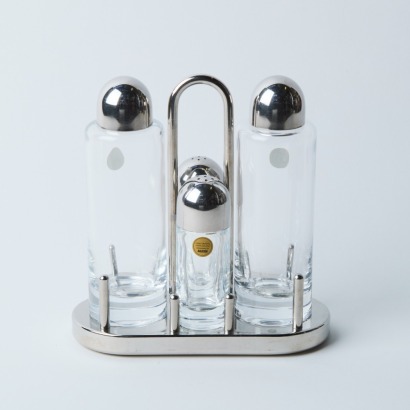 An Oil Vinegar Cruet Set by Ettore Sottsass For Alessi 1989
