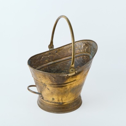 A Vintage Brass Kindling Bucket