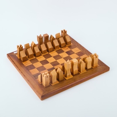 A Hand-Crafted Wooden Chess Set