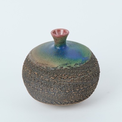 A Ovoid Raku Vase