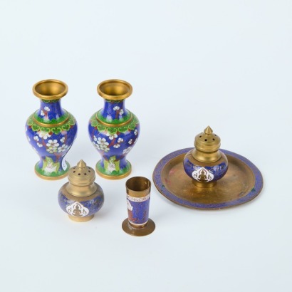 A Set of Five Cloisonn&radic;&copy; Pieces