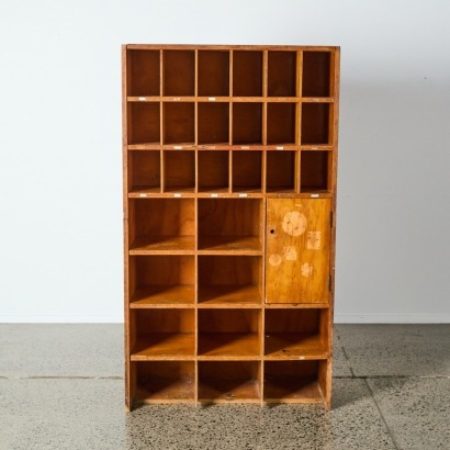 A Vintage Post office Shelving Unit