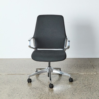 An Alumina Low Back Swivel Chair