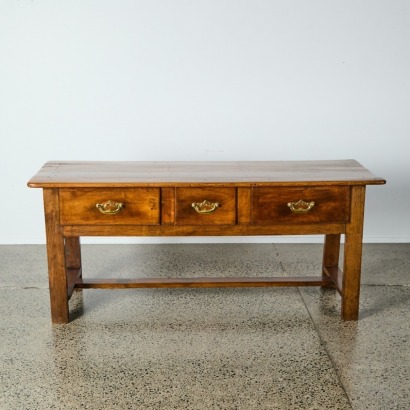 A 19th Century French Solid Cherry Wood Farmhouse Server