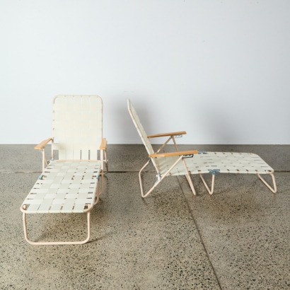 A Pair of Folding Sun Loungers