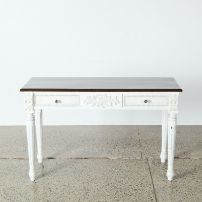 A Rustic Two Drawer Console Table, Made in Mexico