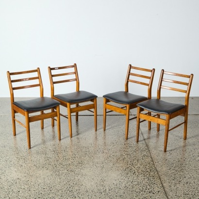 A Set of Four Scandart Teak Mid-Century Dining Chairs