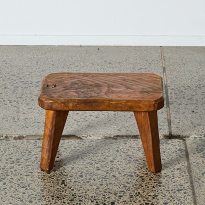 A Vintage Adzed Stool