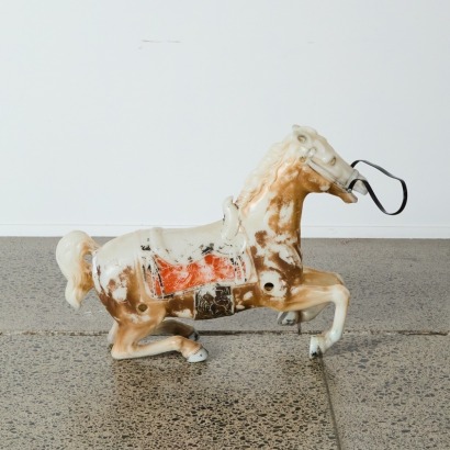 A Vintage Plastic Fairground Ride Horse