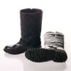Chanel, Black Quilted Leather Mid-Calf Biker Boots, Size 39 - 2