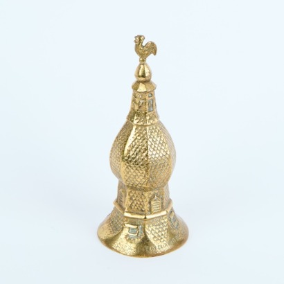 A Vintage French Brass Rooster Bell