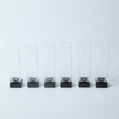 A Set of Six Luigi Bermioli Light and Music Glasses