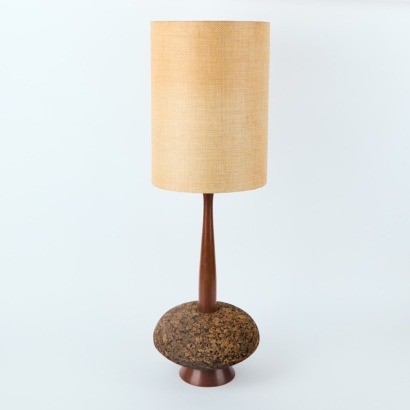 A Mid-Century Cork Lamp