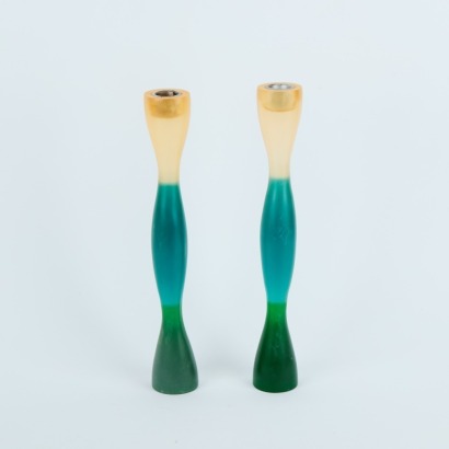 A Pair of Artecnica Resin Candlesticks