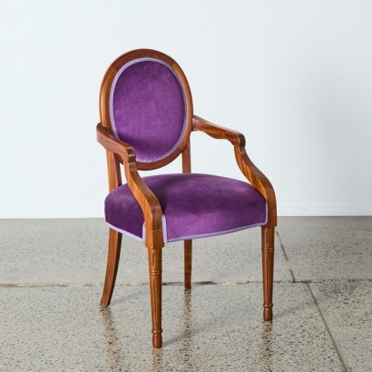 A Walnut Baroque Louis XVI Armchair