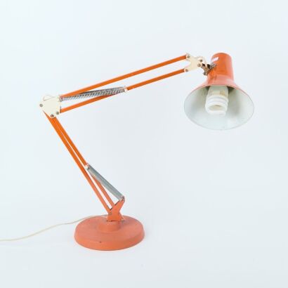 An Orange Superlux Anglepoise Lamp