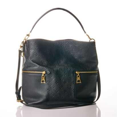 Louis Vuitton, Black Monogram Empreinte Melie Bag