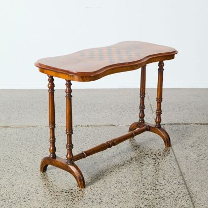 An Italian Marquetry Inlaid Chess Table