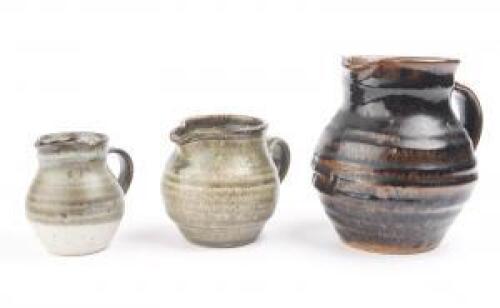 Three Len Castle Pottery Milk Jugs