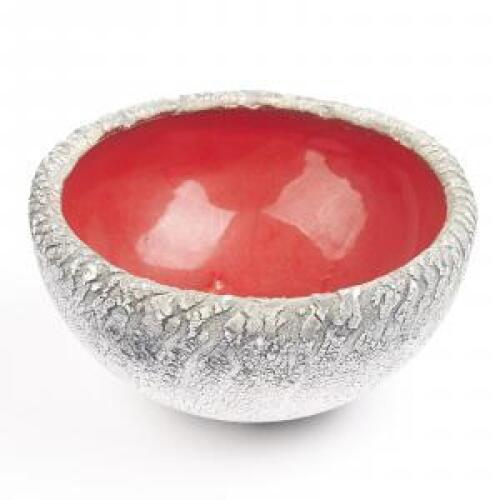 A Len Castle Red Glaze Lava Bowl