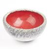 A Len Castle Red Glaze Lava Bowl