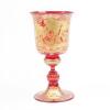 A Fine Venetian Red Glass and Gold Wine Chalice