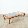 A Large Glass Topped Coffee Table - 2