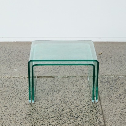 A Pair of Waterfall Nesting Tables