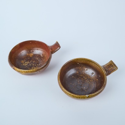 A Pair of Duncan Shearer Anagama Fired Bowls