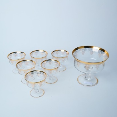 A Venetian Compote Glass Set