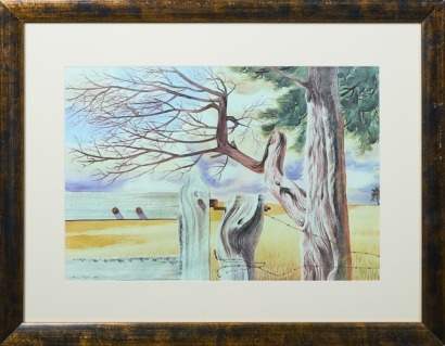 An E. Mervyn Taylor Hay Paddock Replica Print