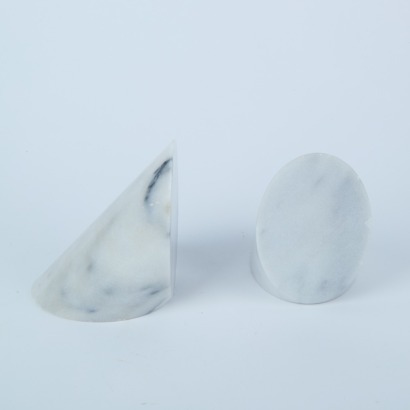 A Vintage Pair of Marble Bookends