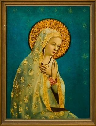 A Vintage Beatto Angelico The Virgin Framed Print