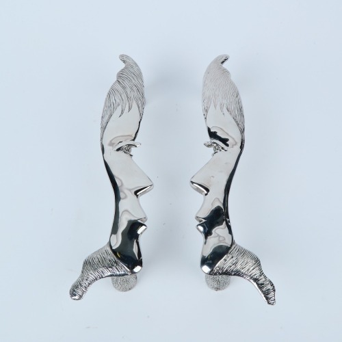 A Chrome Face Door Handles