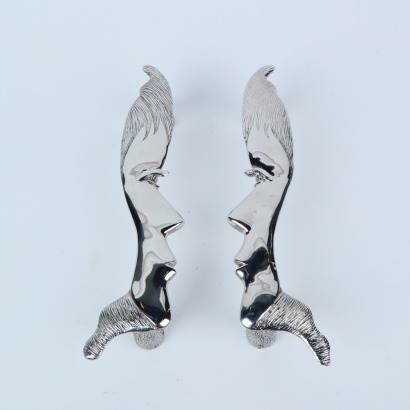 A Chrome Face Door Handles