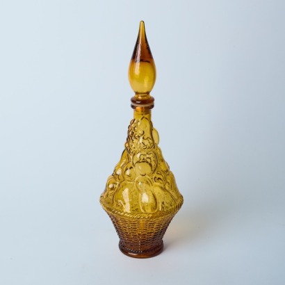An Amber Glass Genie Bottle