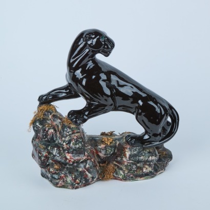 A Ceramic Black Panther