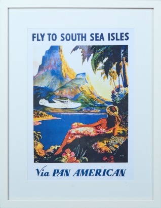 A Framed Pan American Airways Poster