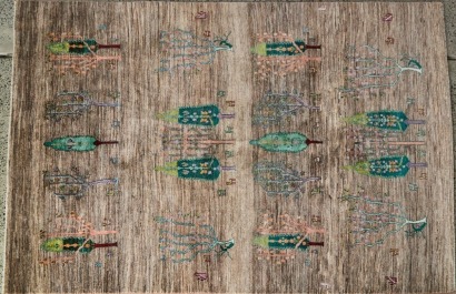 A Handwoven Wool Loribaft Rug